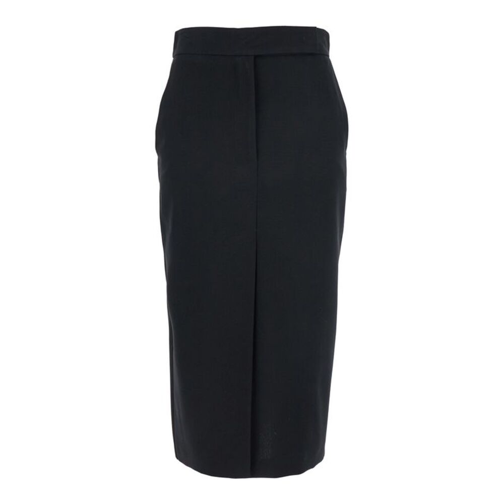 Plain Long Slits Skirt